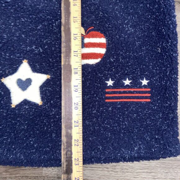 Christopher & Banks Button Up Sweater Navy Blue Patriotic Flag Star Women's XL - Picture 9 of 11